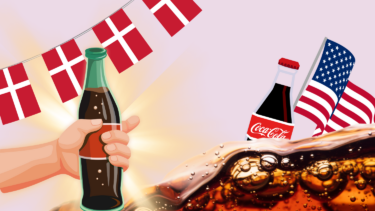 Danske Jolly cola slår Coca Cola, som bliver ført væk på en bølge af cola