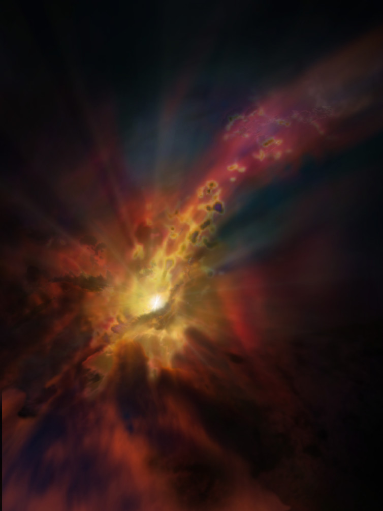 sort hul supermassiv gas galakse astronomi verdensrummet