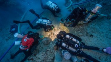 Antikythera skibsvrag skelet arkæologer dykkere