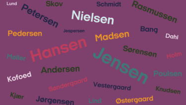 Collage af danske efternavne