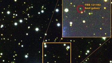 Gemini-billede af radioglimt-galakse
