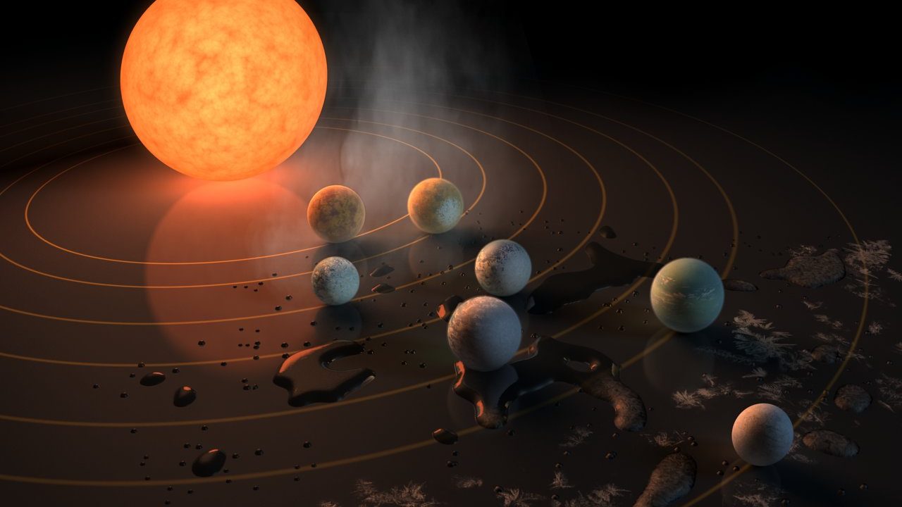 Exoplanet Trappist syv planeter en stjerne nye verdener liv i rummet aliens