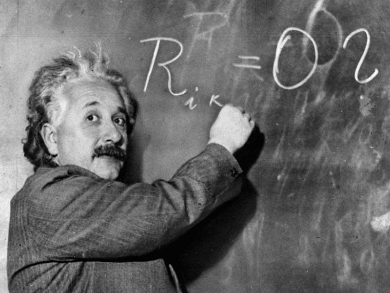 Albert Einstein relativitetsteori geni fysik videnskab forskning quiz klog