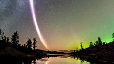 Nordlys Aurora Steve Canada elektroner lysstribe forskning i billeder videnskab