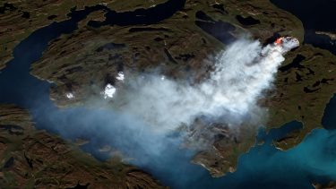 naturbrand Vestgrønland satelit Sentinel-2 Copernicus ESA