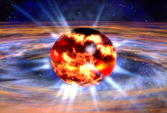 Neutronstjerne sort hul NASA DTU Space supernova astronomi NICER teleskop gyroskop glitch burst astrofysik komprimerede materiale universet røntgenteleskop stråling magnetfelt