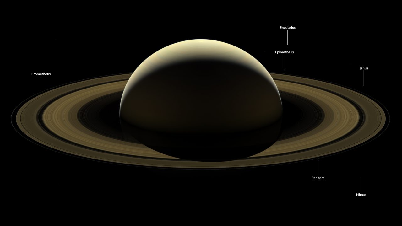 Cassini Saturn billeder mosaik NASA