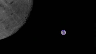 satellit foto Jorden Månens bagside