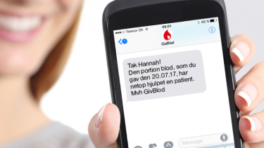 bloddonationer virker sms