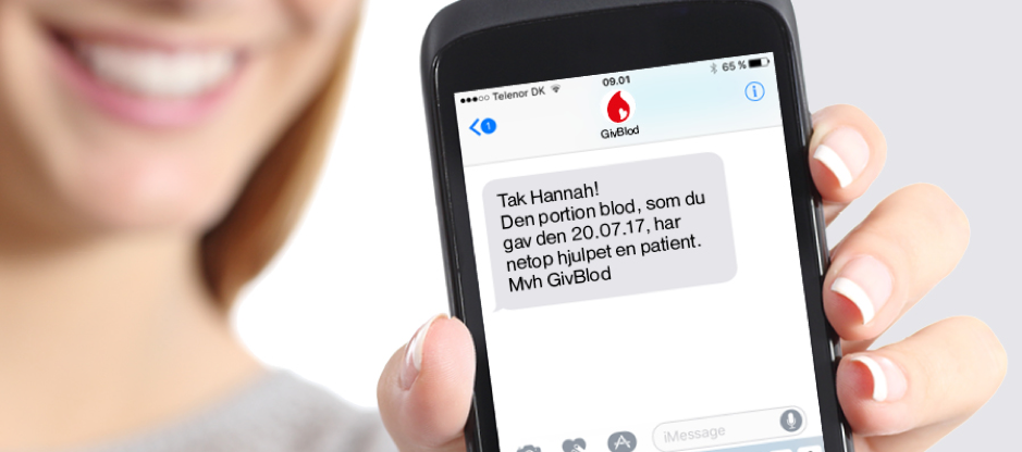 bloddonationer virker sms