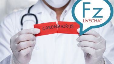 Coronavirus livechat stil spørgsmål om COVID-19