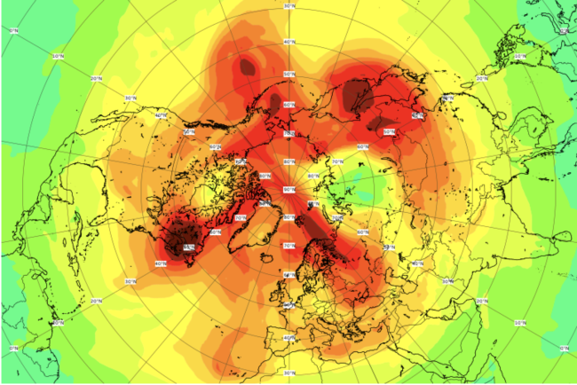 Gigantisk ozonhul over arktis