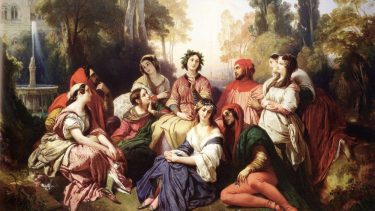 COVID-19 corona social status rige velhavende fattige byldepest pest Firenze Italien Dekameron Giovanni Boccaccio adelstand flygte empati psykologi sygdom smitte epidemi pandemi udbredelse udbrud global spredning