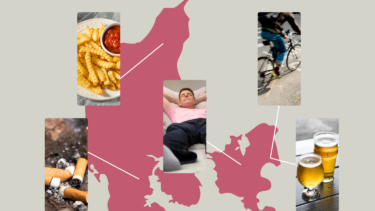 Danmarkskort over, hvor danskerne er mest sunde og usunde