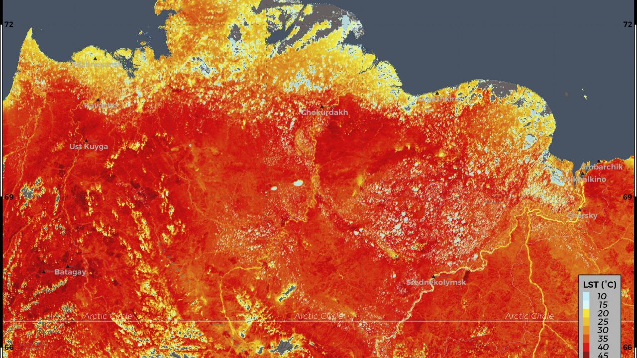 arktis ild sommer klimaforandringer brand Sibirien temperaturer 38 grader permafrost konsekvenser