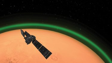 exomars trace orbiter grønt skær glød jorden