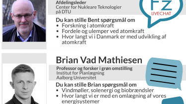 Du kan stille spørgsmål i forvejen på mail redaktion@videnskab.dk. Skriv ‘energi-livechat’ i emnefeltet.