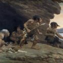 Charles R. Knight, maleri af neandertalere i en klippehule