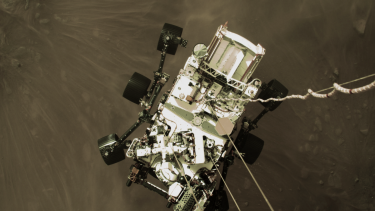 sky crane perseverance mars