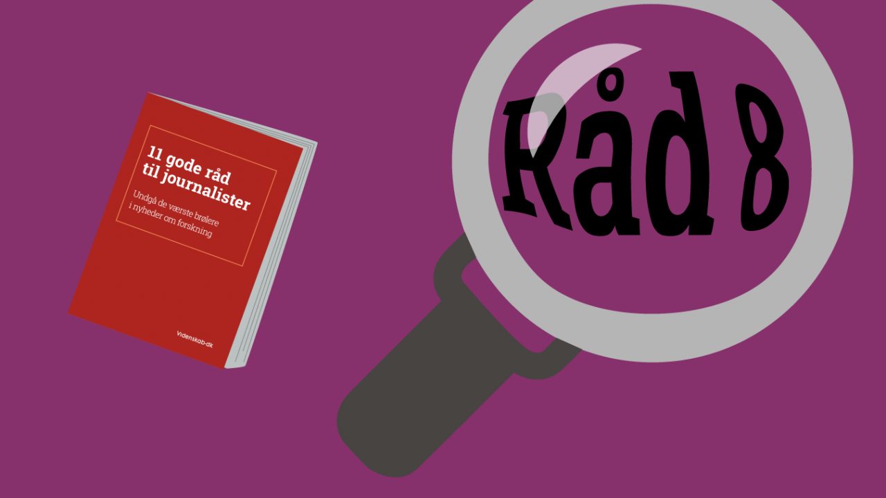 Guide til videnskabsjournalistik forskning journalister artikler nyheder indslag gode råd absolutte tal relative tal typisk fejl i statistik