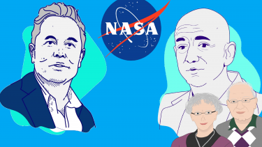 bezos musk rumkapløb månen mars nasa