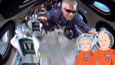 Rumfart kan hurtigt forvandle en stor formue til en lille formue. Heldigvis har Richard Branson masser af penge til at skyde i projektet, og han tror virkelig på tanken om rumturisme. (Foto: Virgin Galactic)