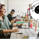 kreativitet, arbejde, kolleger, kontor