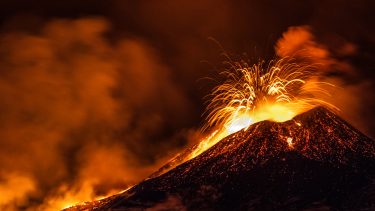 vulkan, vulkanudbrud, etna new zealand tryk lava