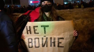 Ukraine Rusland Putin diktator demonstranter protest cyberangreb krig international lov ret lovgivning