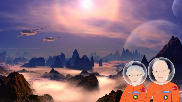 Fremmed planet illustration rummet rumfart rumvandring rumvæsner aliens fermis paradoks alene i universet
