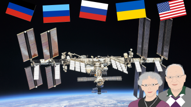 Iss rumstation propaganda rusland flag donbas luhansk