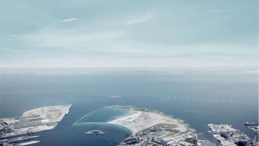 Lynetteholm grafik af øen