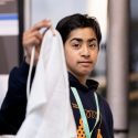 Pavan Venkatraman viser sit projekt frem