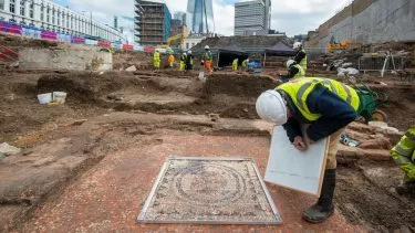 Arkæologer på byggeplads i London