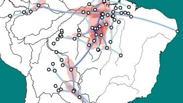Kort over sprog fra Tupí-guaraní-gruppen