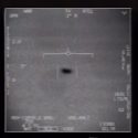 UFO filmet af det amerikanske militær, sort-hvidt foto