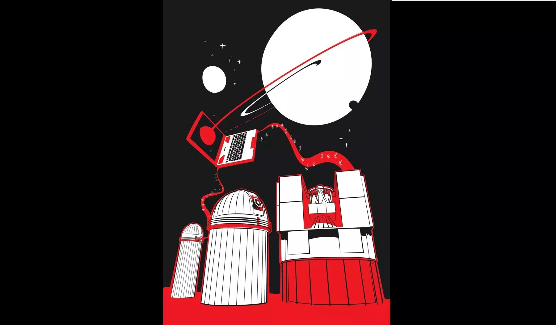 Illustration af det nye planetsystem