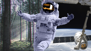 Astronaut med VR briller