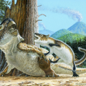 Pattedyr og dinosaurus slås