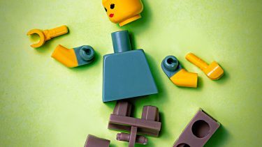 Legomand, der er ødelagt