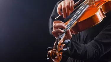 Violinspiller closeup