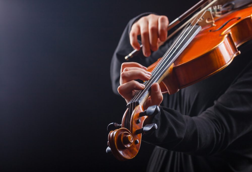 Violinspiller closeup