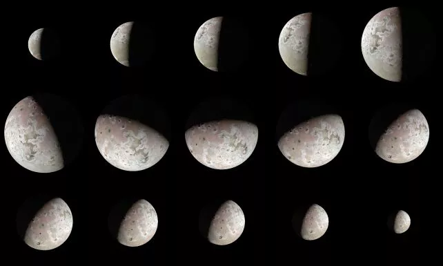 15 billeder af jupiters måne io