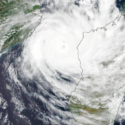 Cyklonen Ida på vej mod Mozambique og Zimbabwe i 2019.