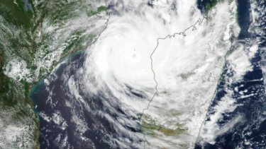 Cyklonen Ida på vej mod Mozambique og Zimbabwe i 2019.