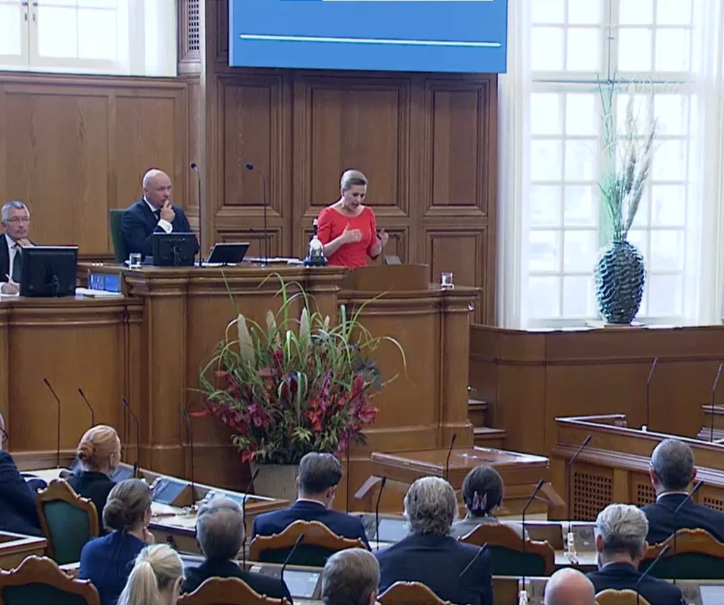 Statsminister Mette Frederiksen holder tale til Folketingets åbning