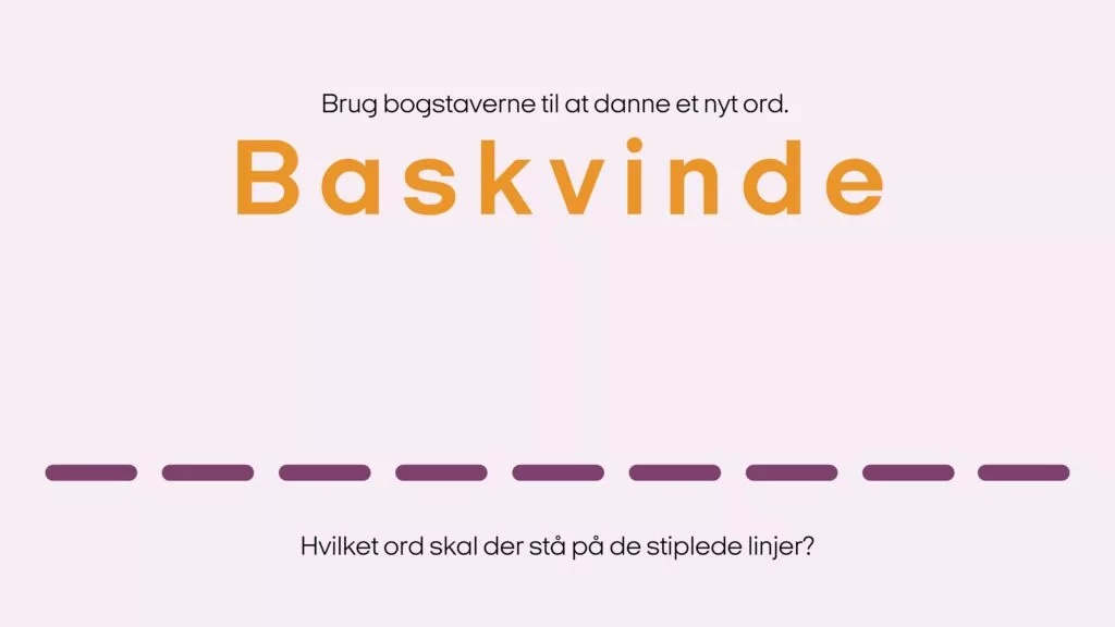 Anagram: Baskvinde