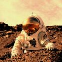 astronaut arbejder på mars