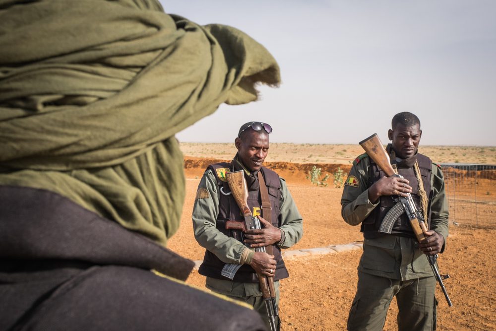 Tre soldater i Mali