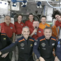 Andreas Mogensen og 10 andre astronauter samlet på ISS